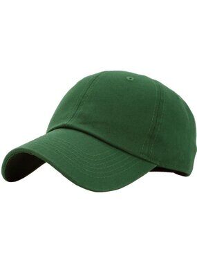 〽️Unisex Green Adjustable Low Crown Baseball Cap Classic Cotton Plain Dad Hat